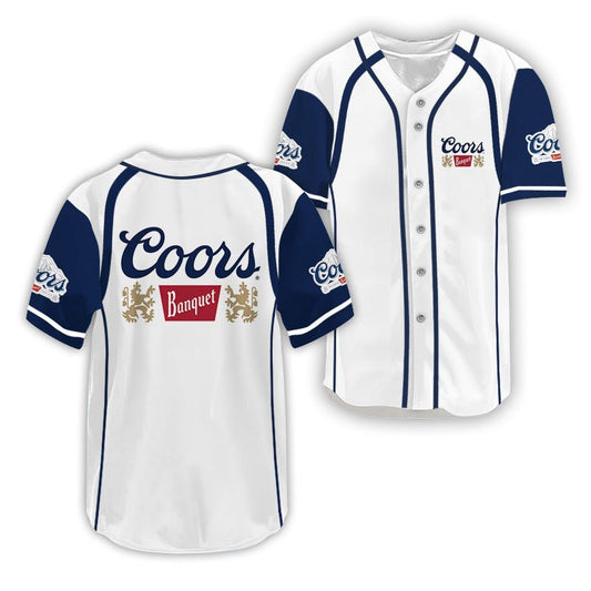 Coors Banquet Dual Trim Baseball Jersey - VinoVogue.com