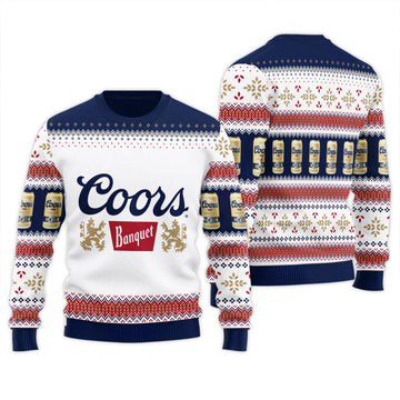 Coors Banquet Festive Holiday Ugly Sweater