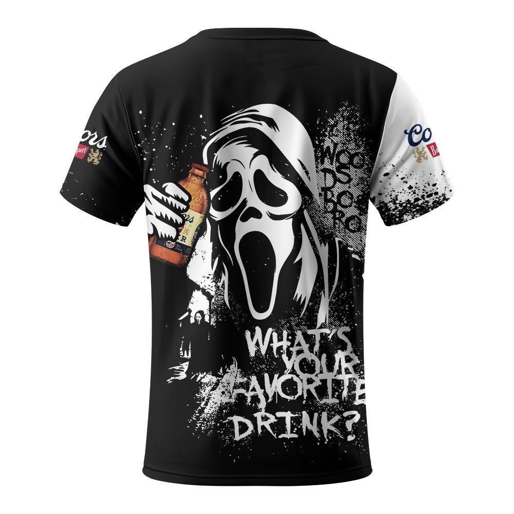 Coors Banquet Ghostface Scream T-Shirt - VinoVogue.com