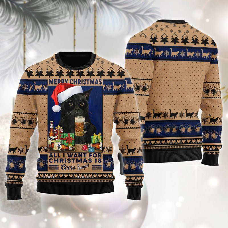 Coors Banquet Is All I Want For Christmas Ugly Sweater - VinoVogue.com