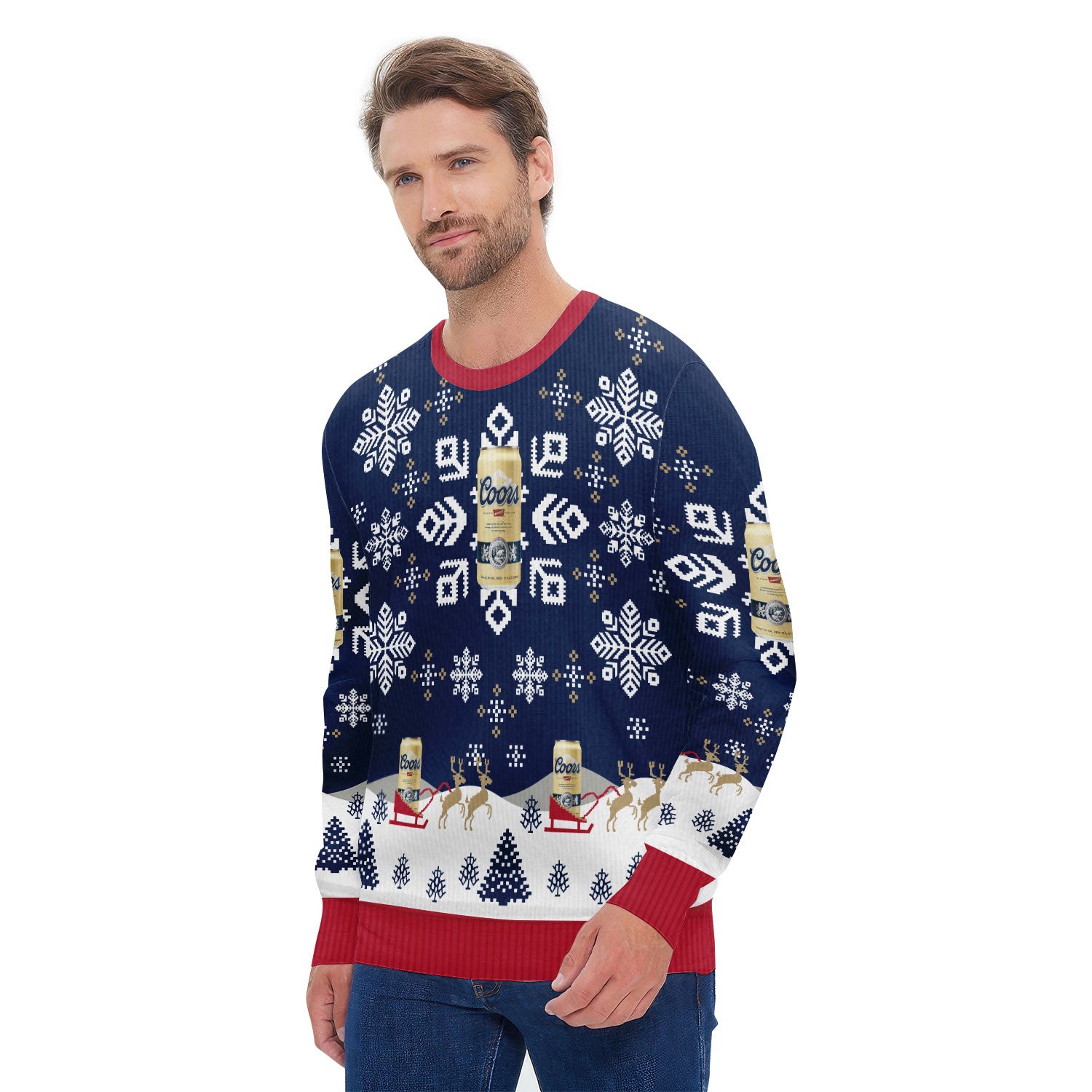 Coors Banquet Snowflake Ugly Sweater