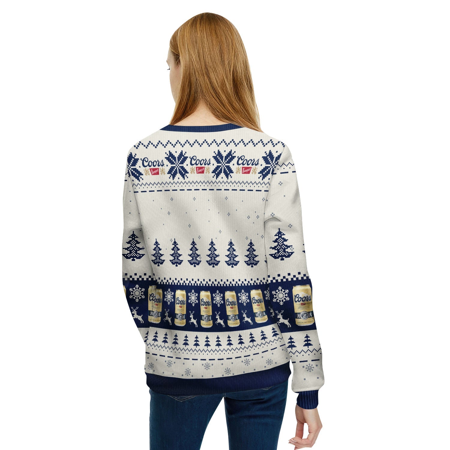 Coors Banquet Snowy Sips Ugly Sweater