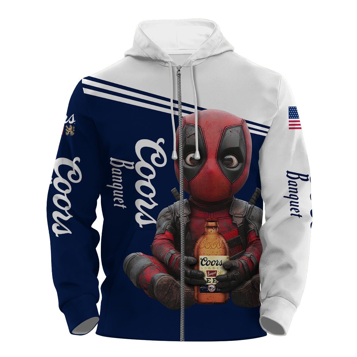 Coors Banquet Time with Deadpool Hoodie & Zip Hoodie - VinoVogue.com