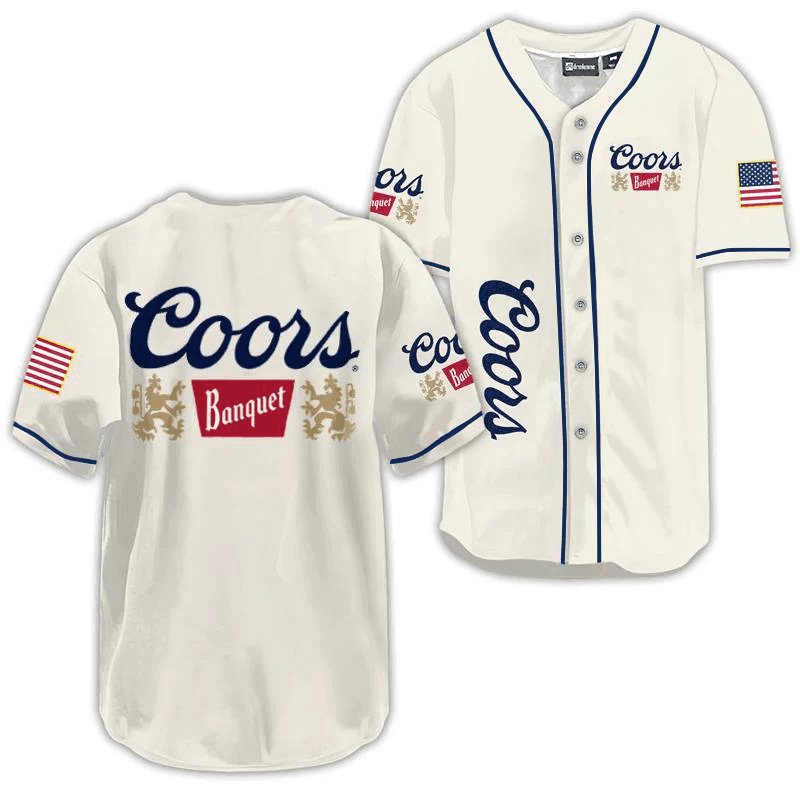 Coors Banquet USA Flag Baseball Jersey - VinoVogue.com