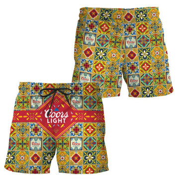 Coors Light Azulejo Inspired Swim Trunks - VinoVogue.com