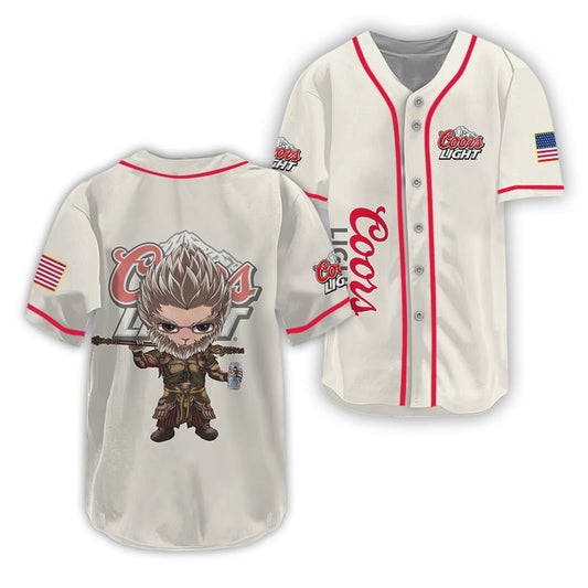 Coors Light Black Myth Wukong Baseball Jersey - VinoVogue.com