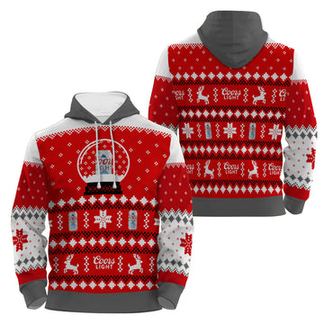 Coors Light Christmas Crystal Ball Pullover & Zip Hoodie