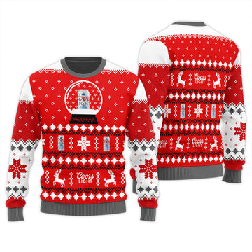 Coors Light Christmas Crystal Ball Ugly Sweater