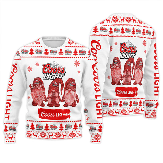 Coors Light Christmas Gnomies Ugly Sweater