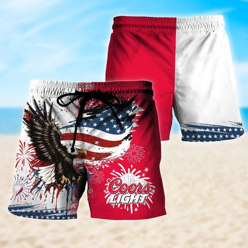 Coors Light Eagle of Freedom Swim Trunks - VinoVogue.com