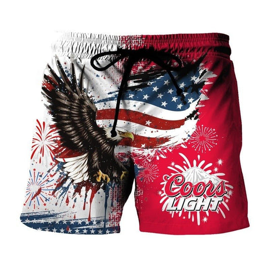 Coors Light Eagle of Freedom Swim Trunks - VinoVogue.com