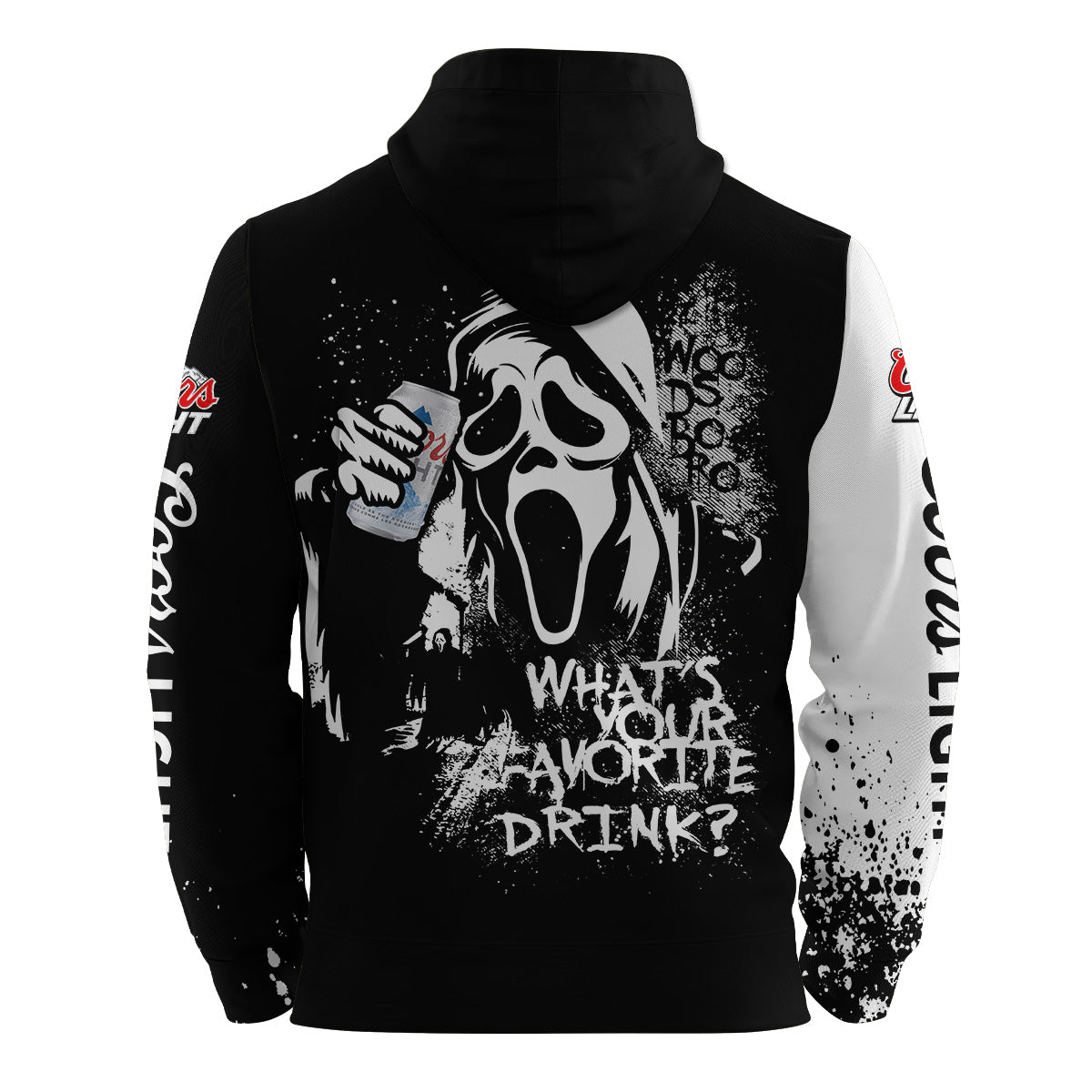 Coors Light Ghostface Scream Hoodie & Zip Hoodie