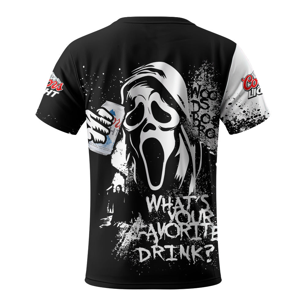 Coors Light Ghostface Scream T-Shirt - VinoVogue.com