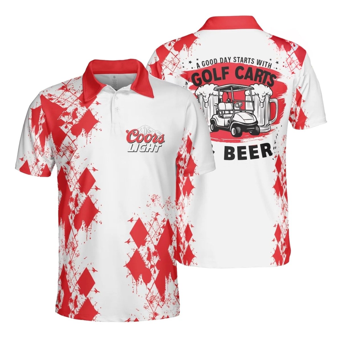 Coors Light Golf Carts Polo Shirt - VinoVogue.com