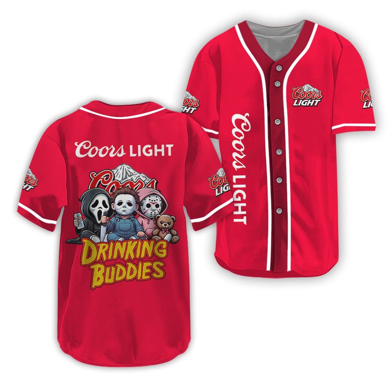 Coors Light Halloween Drinking Buddies Baseball Jersey - VinoVogue.com