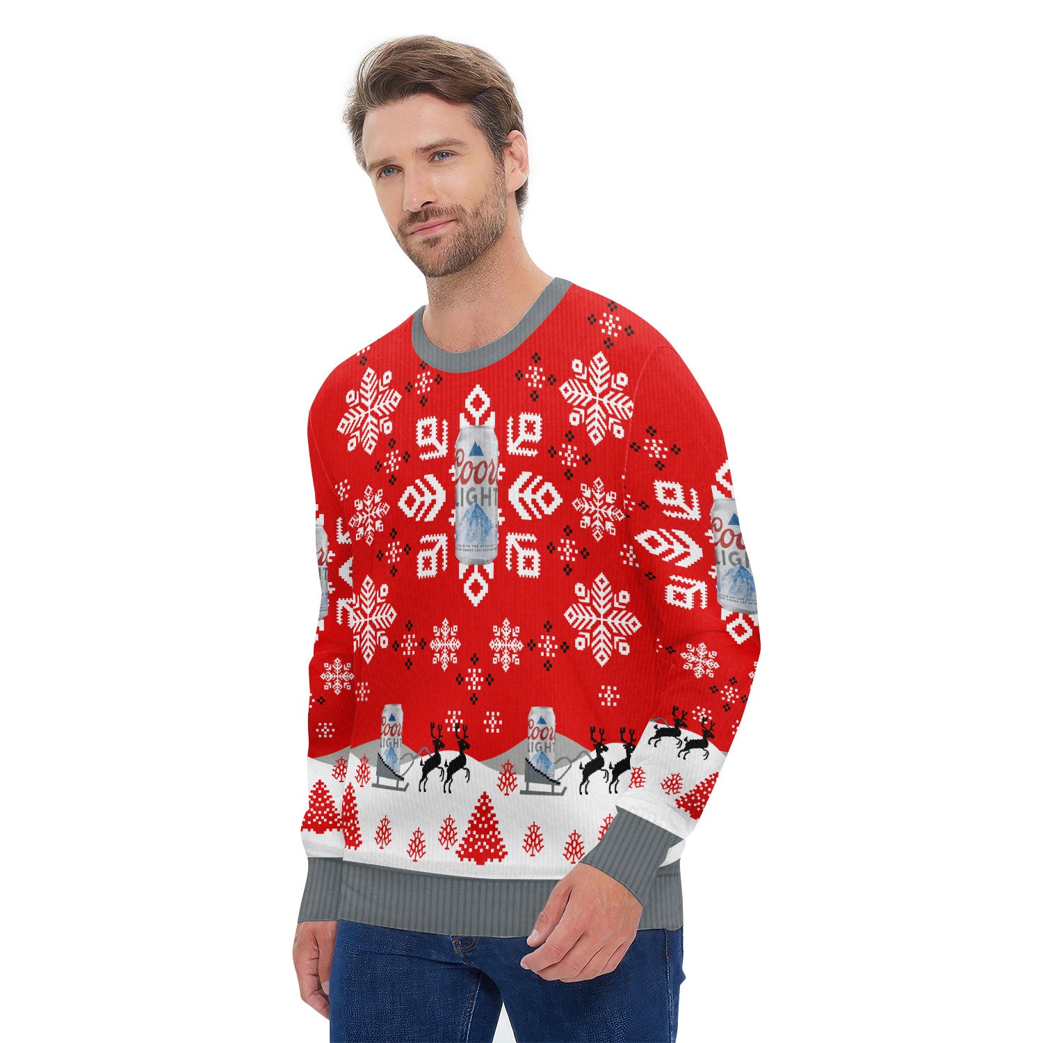 Coors Light Snowflake Ugly Sweater