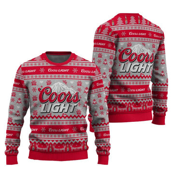 Coors Light Snowing Christmas Ugly Sweater - VinoVogue.com