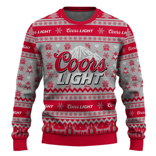 Coors Light Snowing Christmas Ugly Sweater - VinoVogue.com