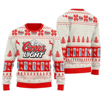 Coors Light Snowy Sips Ugly Sweater