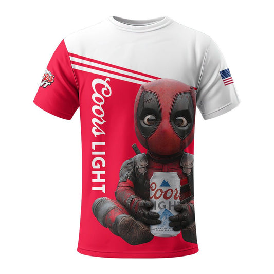 Coors Light Time with Deadpool T - Shirt - VinoVogue.com