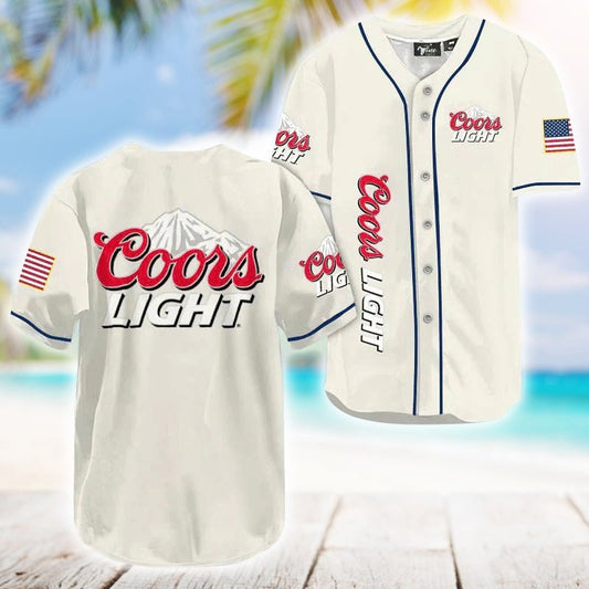 Coors Light USA Flag Baseball Jersey - VinoVogue.com