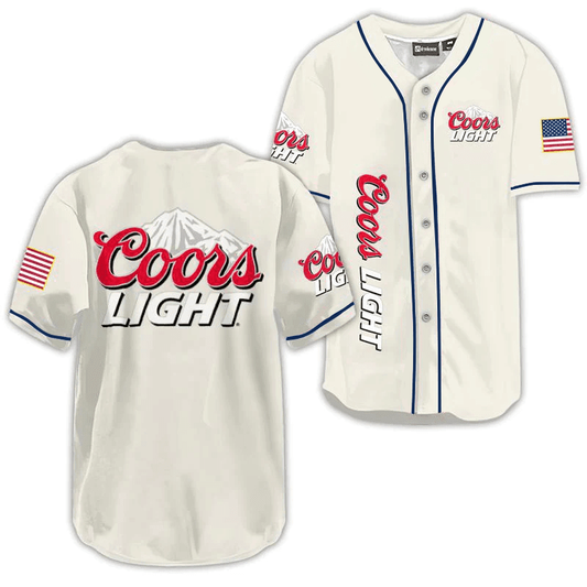 Coors Light USA Flag Baseball Jersey