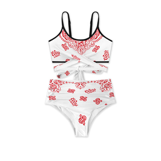 Coors Light Wild Paisley Bandeau Bikini