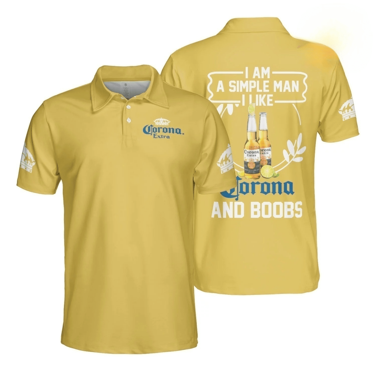 Corona Extra And Boobs Polo Shirt - VinoVogue.com