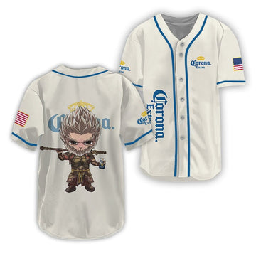 Corona Extra Black Myth Wukong Baseball Jersey - VinoVogue.com