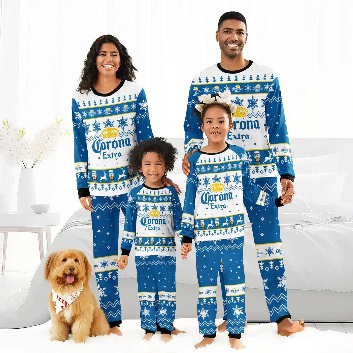 Corona Extra Christmas Family Pajamas Set