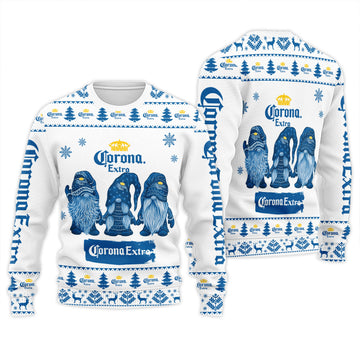 Corona Extra Christmas Gnomies Ugly Sweater