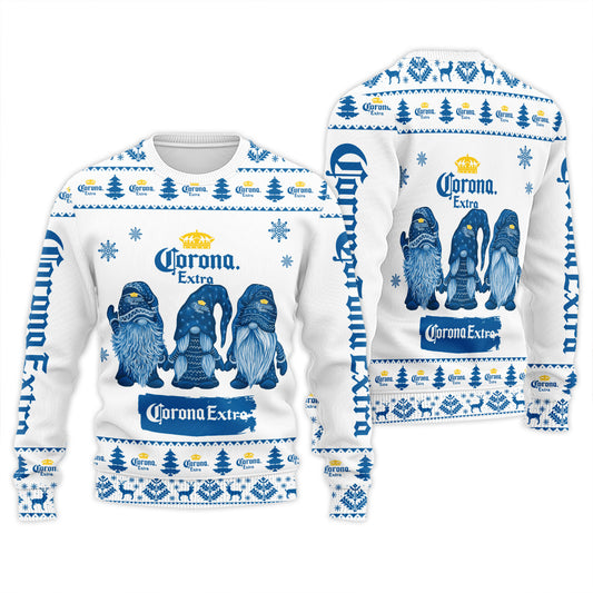 Corona Extra Christmas Gnomies Ugly Sweater