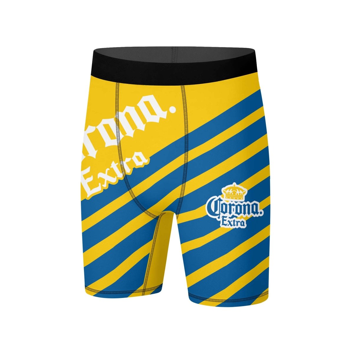 Corona Extra Diagonal Stripe Compression Shorts - VinoVogue.com