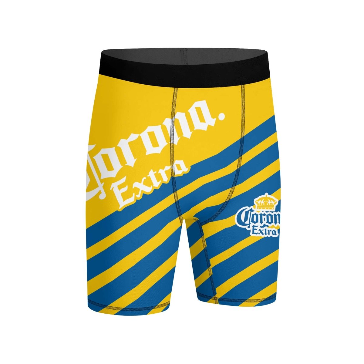 Corona Extra Diagonal Stripe Compression Shorts - VinoVogue.com