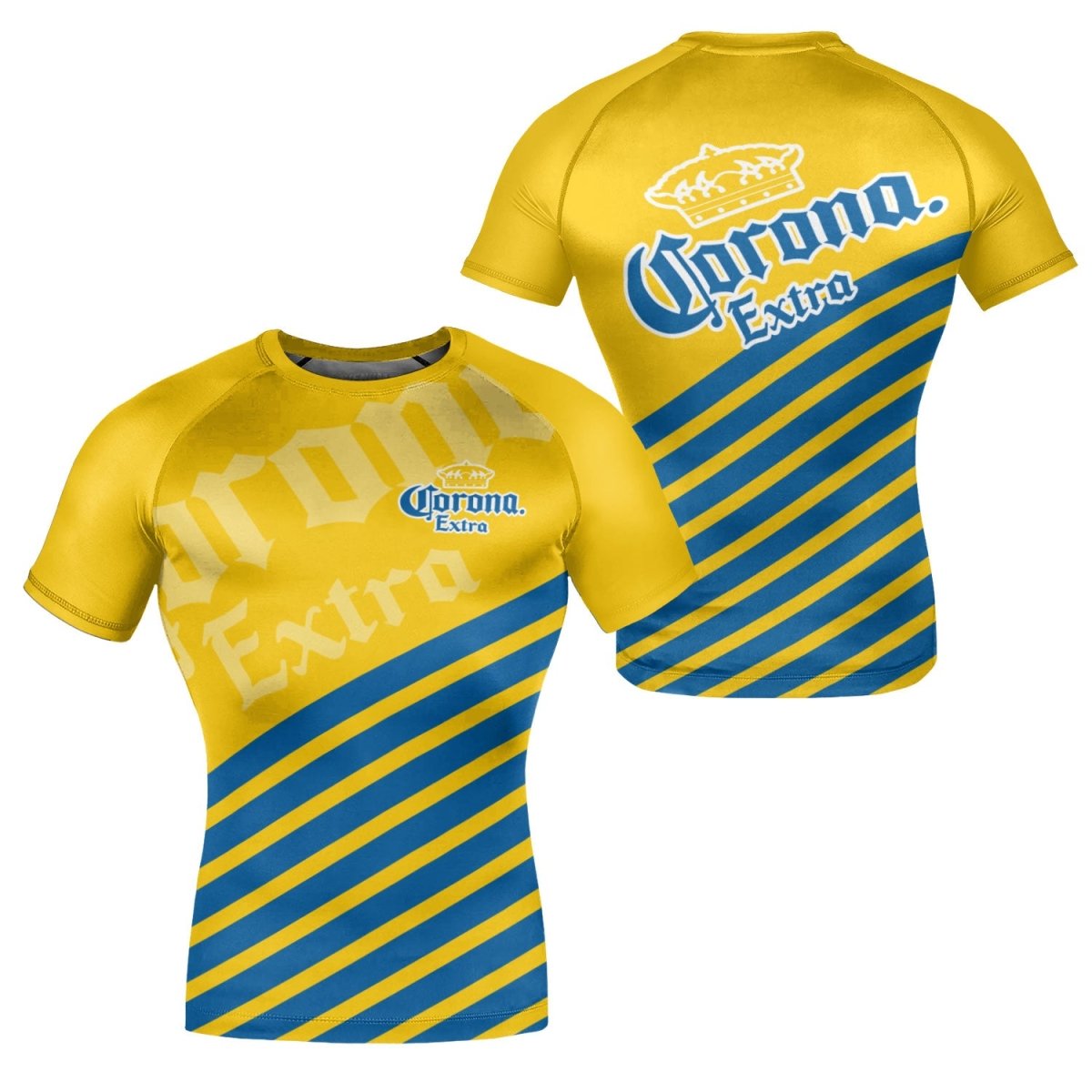 Corona Extra Diagonal Stripe Rash Guard - VinoVogue.com