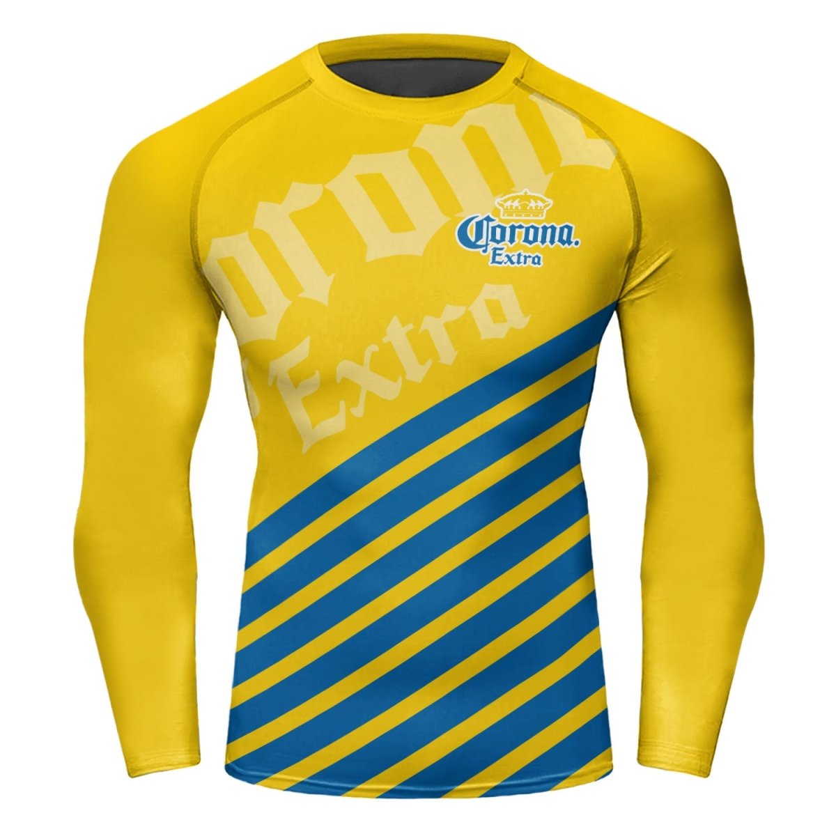 Corona Extra Diagonal Stripe Rash Guard - VinoVogue.com