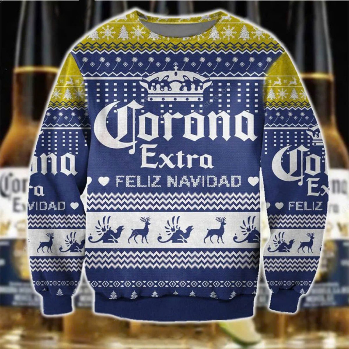 Corona Extra Feliz Navidad Ugly Sweater - VinoVogue.com