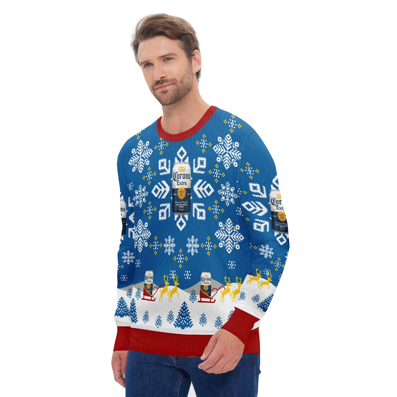Corona Extra Snowflake Ugly Sweater