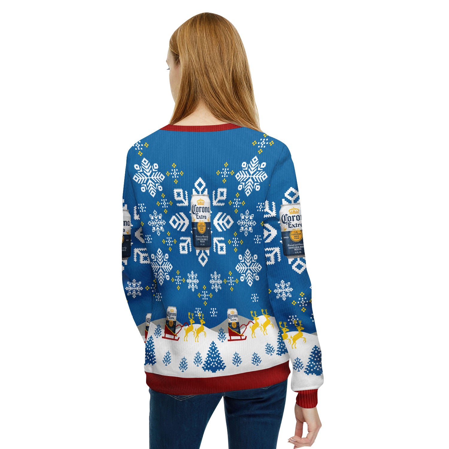 Corona Extra Snowflake Ugly Sweater