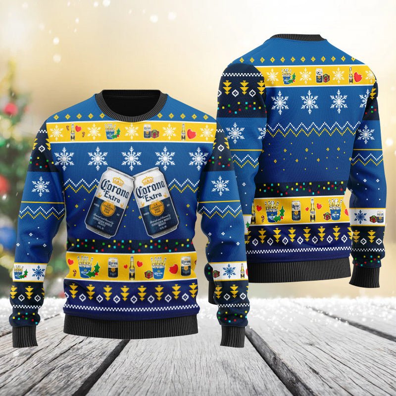 Corona Extra Snowflakes Ugly Sweater - VinoVogue.com