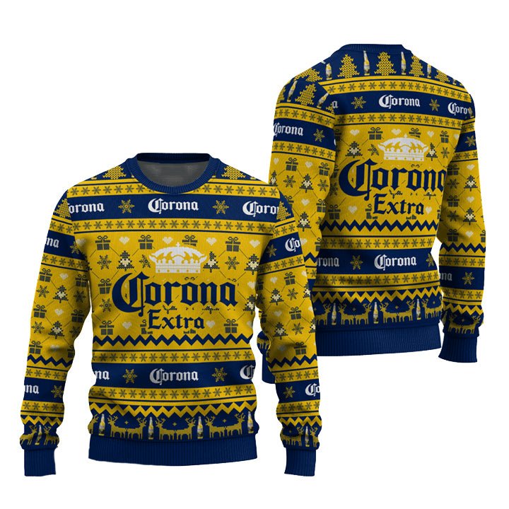 Corona Extra Snowing Christmas Ugly Sweater - VinoVogue.com