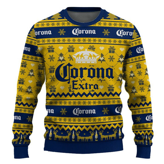 Corona Extra Snowing Christmas Ugly Sweater - VinoVogue.com