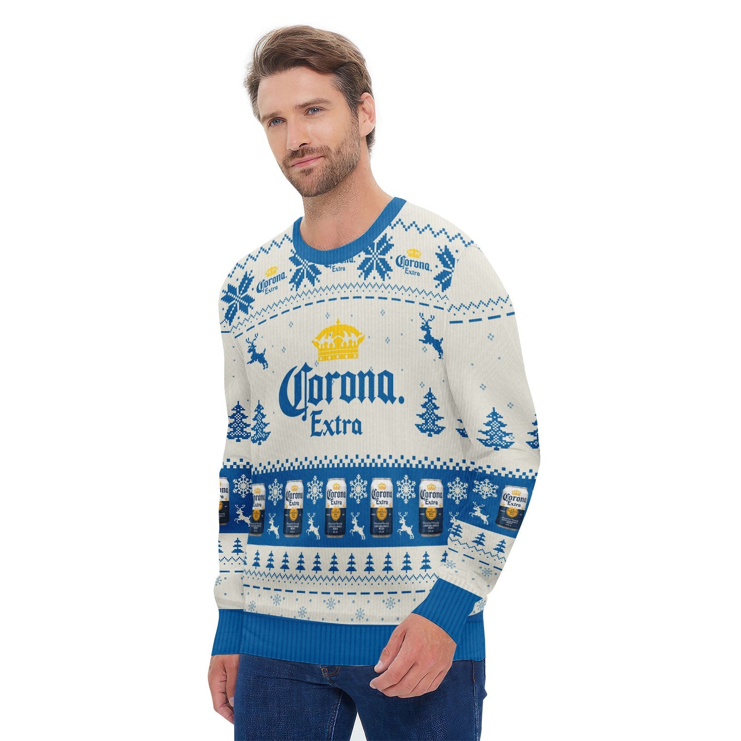 Corona Extra Snowy Sips Ugly Sweater