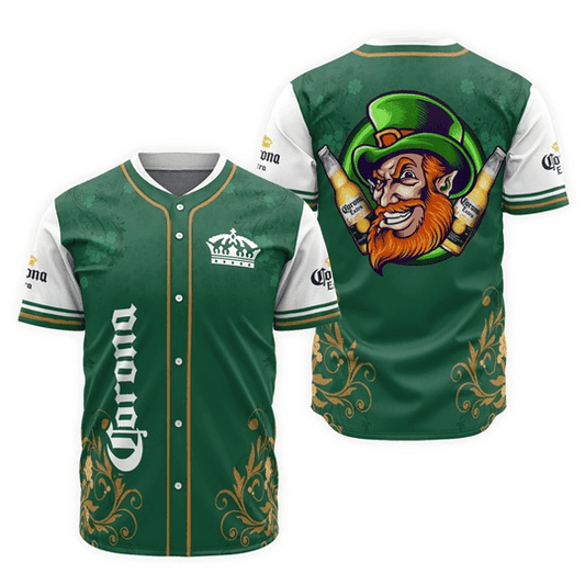 Corona Extra St Patrick's Elf Baseball Jersey - VinoVogue.com