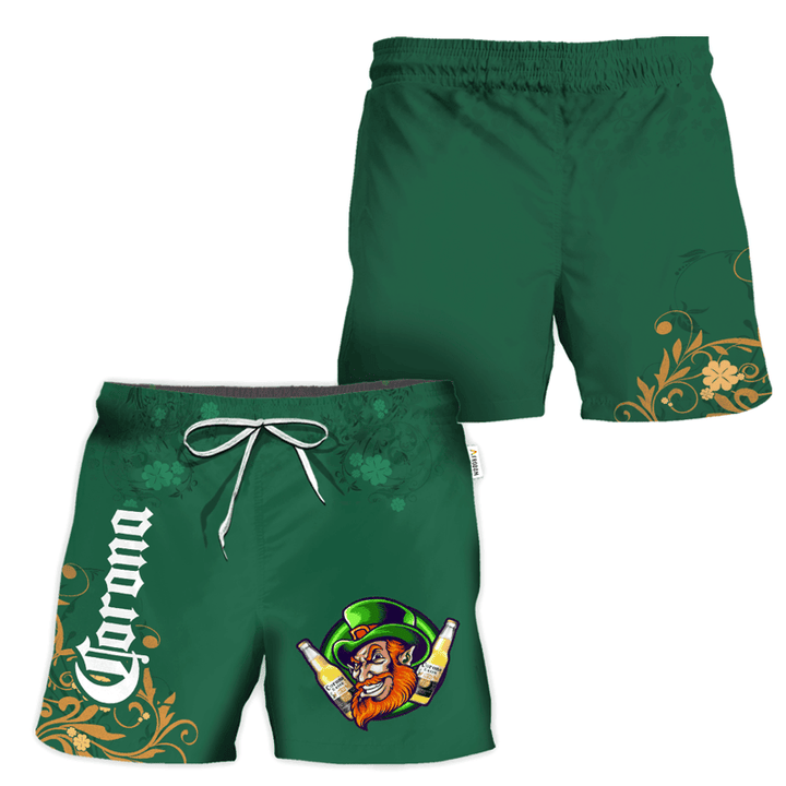 Corona Extra St Patrick's Elf Swim Trunks - VinoVogue.com