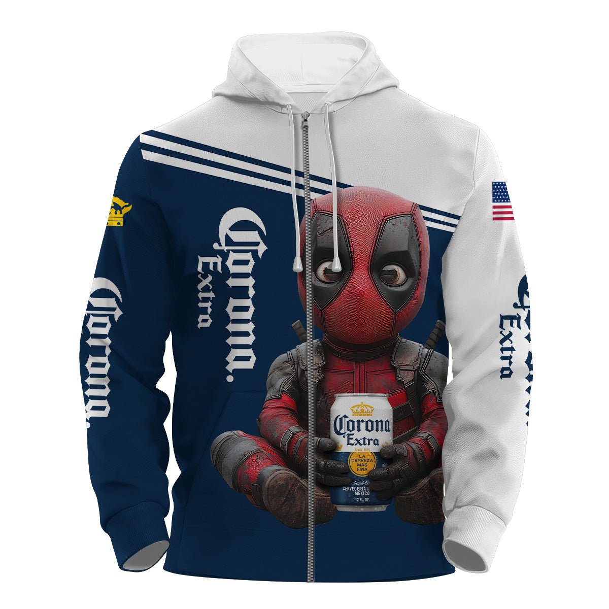 Corona Extra Time with Deadpool Hoodie & Zip Hoodie - VinoVogue.com