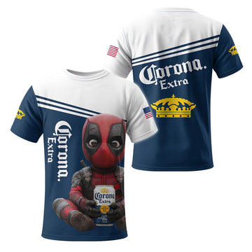 Corona Extra Time with Deadpool T - Shirt - VinoVogue.com