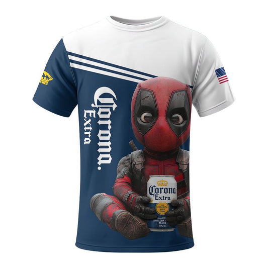 Corona Extra Time with Deadpool T - Shirt - VinoVogue.com