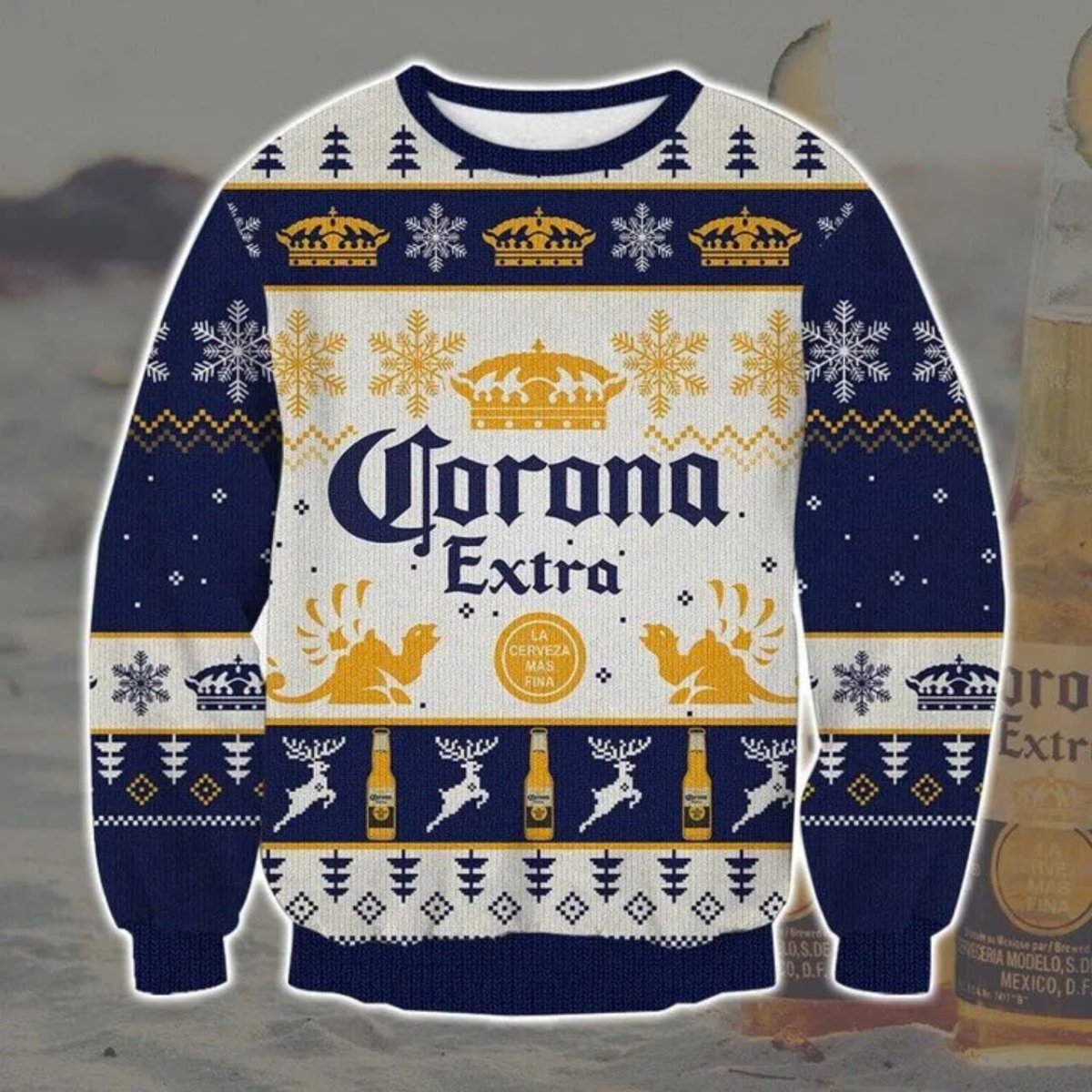 Corona Extra Winter Snowflake Ugly Sweater - VinoVogue.com