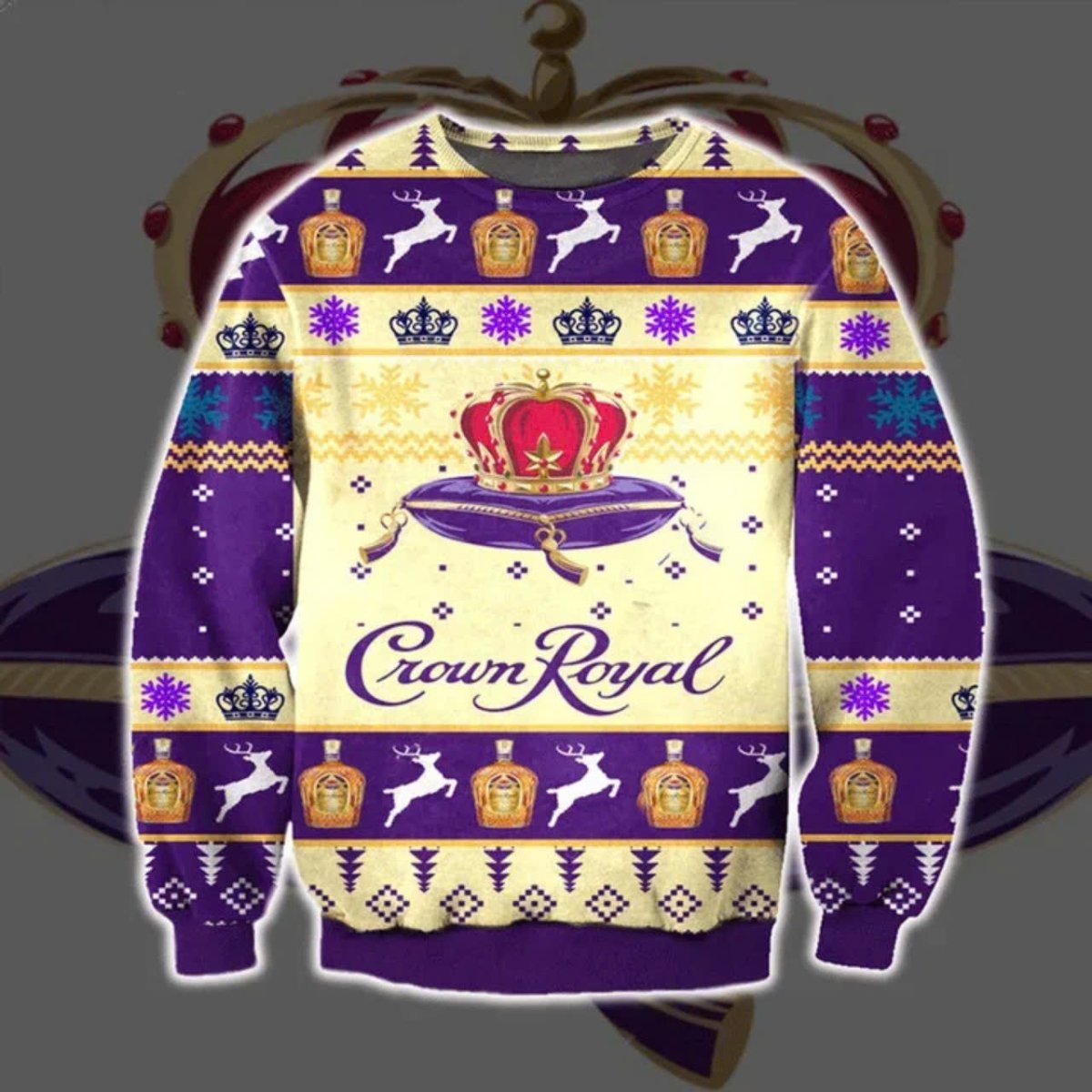 Crown Royal Christmas Holiday Ugly Sweater - VinoVogue.com